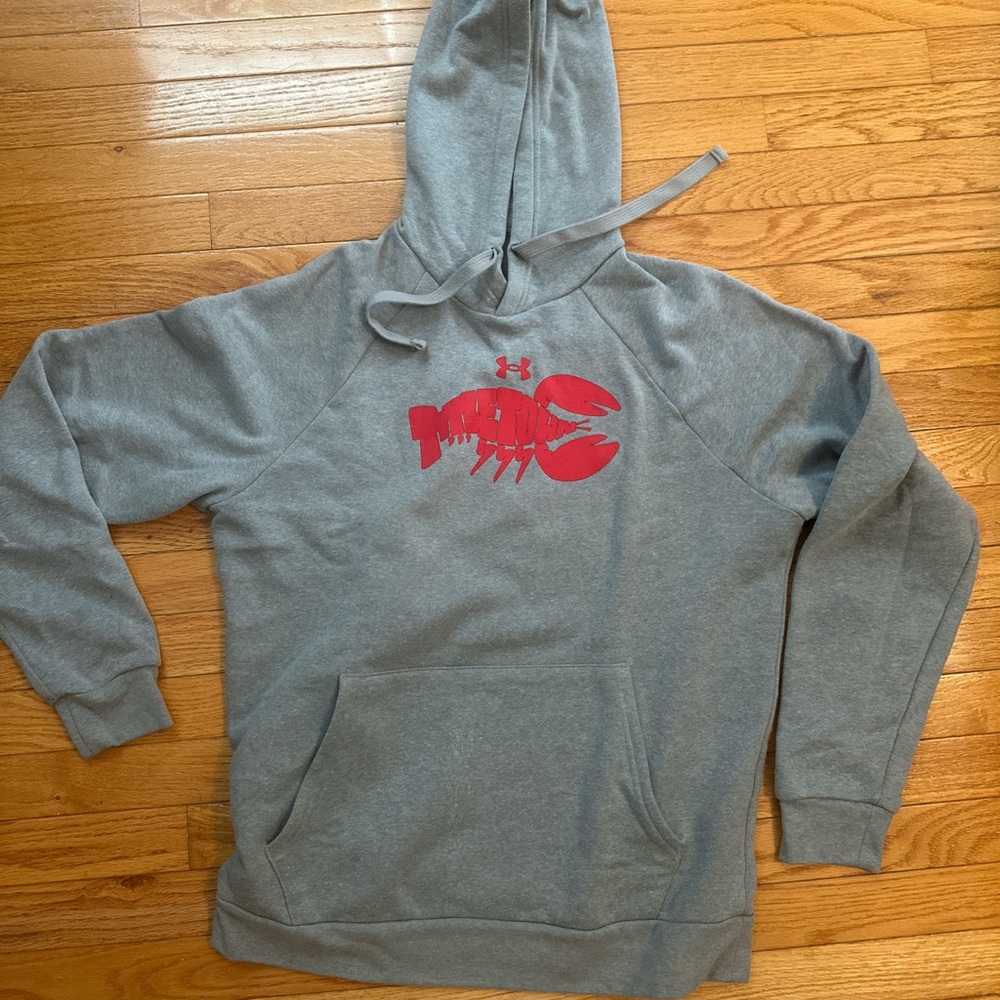 Under Armour Gray Hoodie with Red Graphic